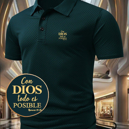 G884-DIOS Men's Short Sleeve Casual Summer Printed T-Shirt - Fashionable and Versatile Top, Geometric Design, Lightweight Golf Shirt - ayq