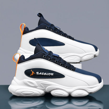 Men's Lightweight Three-Color High-Top Basketball Sneakers