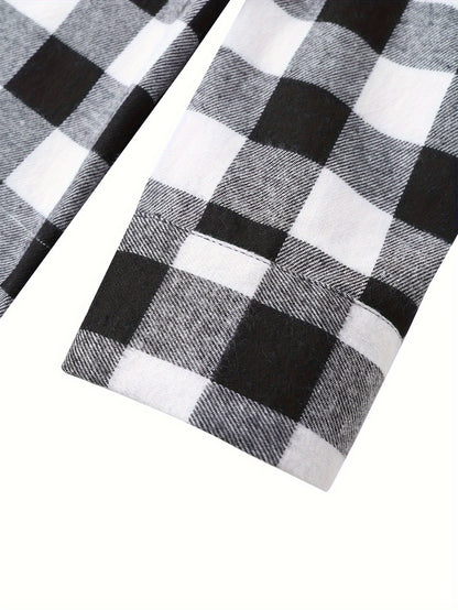 Տղամարդկանց համար նախատեսված շոտլանդական վերարկու, երկար թևքերով, պատահական, կոճակներով, գլխարկով վերնաշապիկ, բաճկոն