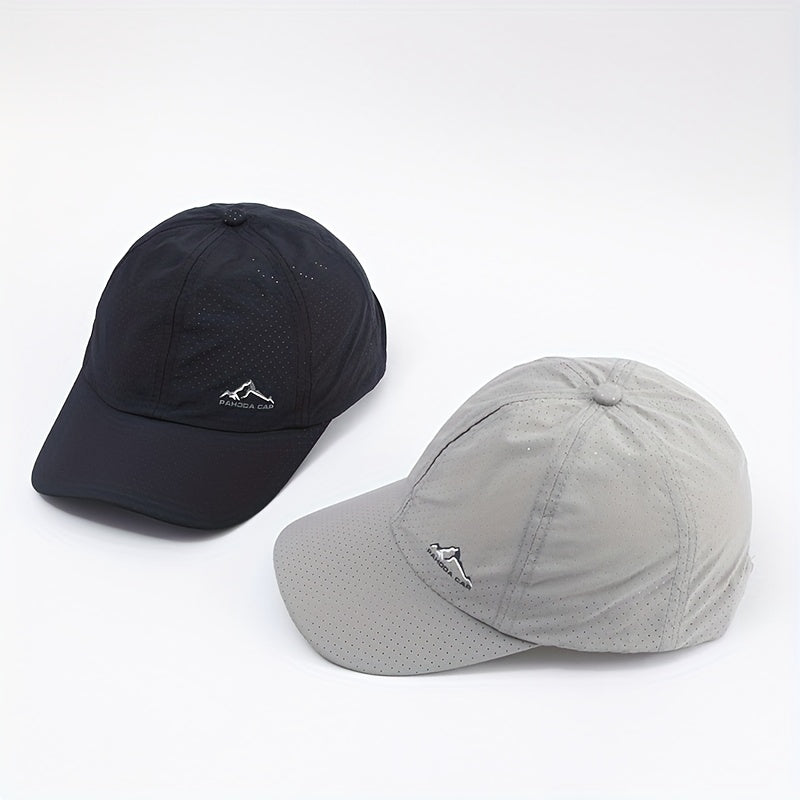Cool Trendy Low Key Curved Brim Baseball Cap, Quick Dry Breathable Fresh Trucker Hat, Snapback Hat For Casual Leisure Outdoor Sports