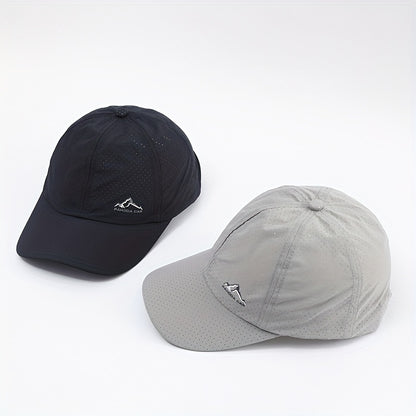 Cool Trendy Low Key Curved Brim Baseball Cap, Quick Dry Breathable Fresh Trucker Hat, Snapback Hat For Casual Leisure Outdoor Sports