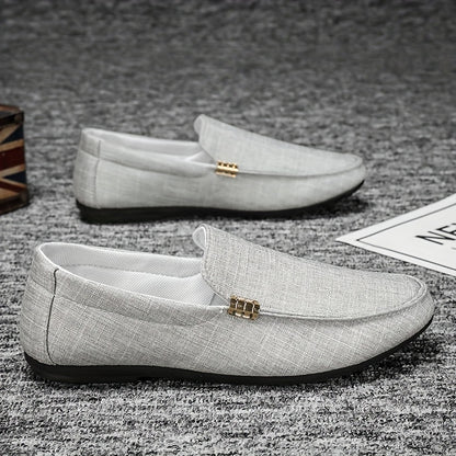 Men'S Stylish And Versatile Loafers, Suitable for Outdoor Streets And Casual Business Wear - British Style, Black, Slip-On, Perfect for Spring And Summer Business And Casual Outfits - ayq