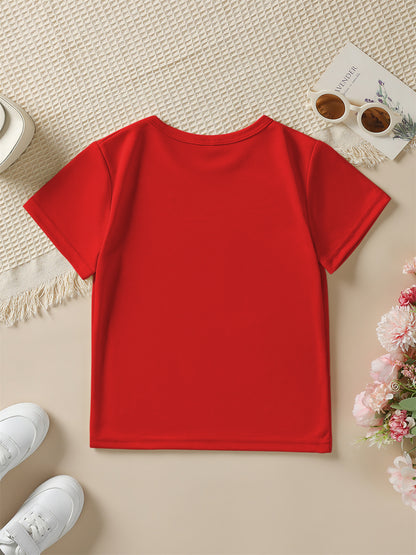 Boys' 2026 New Year'S Eve Party T-Shirt - Hello 2026 Happy New Year Fireworks Print with Golden & Lettering - Lightweight Summer Tee for Birthday Party Outfit, New Year'S Eve Celebration - Easy-care Kids Shirt, New Year T Shi