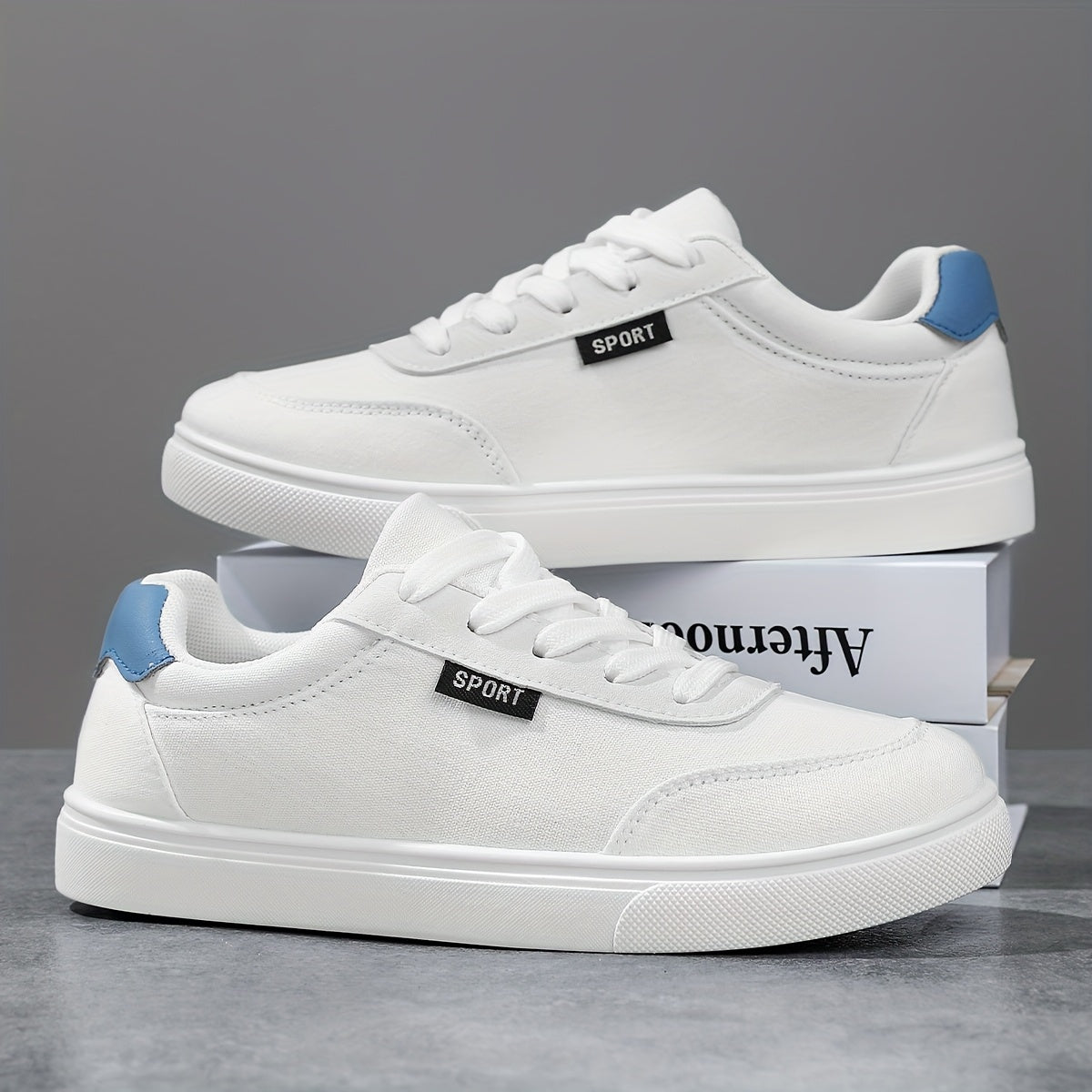 Women's White Low-Top Sneakers - Lightweight All-Season Round Toe Lace-Up Casual Shoes with Cushioned EVA Sole & Non-Slip Outsole Suitable for Outdoor Walking, Sports, Gym, Daily Wear - All-Terrain Comfortable White Sneakers, - ayq