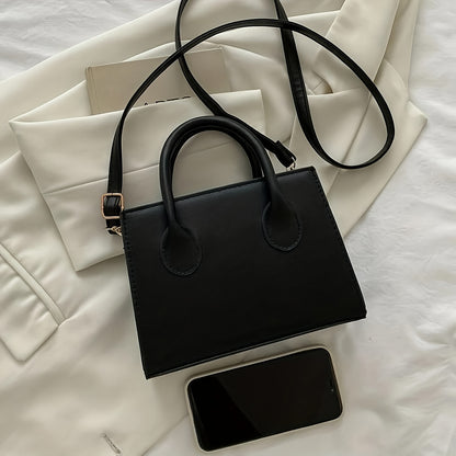 Trendy Square Handbag For Women, Simple Mini Crossbody Bag, Minimalist Top Handle Shoulder Bag Purse