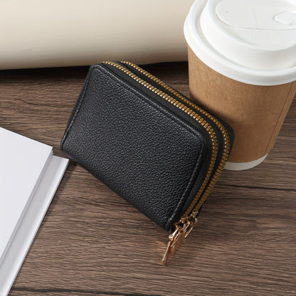 Compact Women'S Wallet, Color Coin Pouch, Stylish Zippered Card Case, Multi-Functional Small Bag for Keys And Money