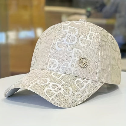 Women's Lightweight Adjustable Baseball Cap with Embroidered Design