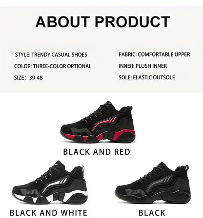 HIDEDUGO-ի ծանրքաշային ձմեռային կոշիկներ-սնիկերներ - Տաք միջին բարձրությամբ կոշիկներ, ամենագնացքային TPR ներբան, կապերով արտաքին կոշիկներ սառույցի և ձյան համար, մեծ չափսեր (սև/սպիտակ) - Ցուրտ եղանակի համար ամենօրյա և սպորտային կոշիկներ