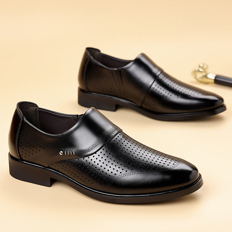 Men's Lightweight Slip-On Loafers - Breathable PU Casual Dress Shoes
