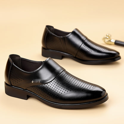 Men's Lightweight Slip-On Loafers - Breathable PU Casual Dress Shoes