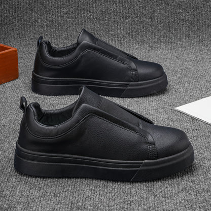 Men's Slip-On Skate Shoes PU Upper Solid Color All-Season