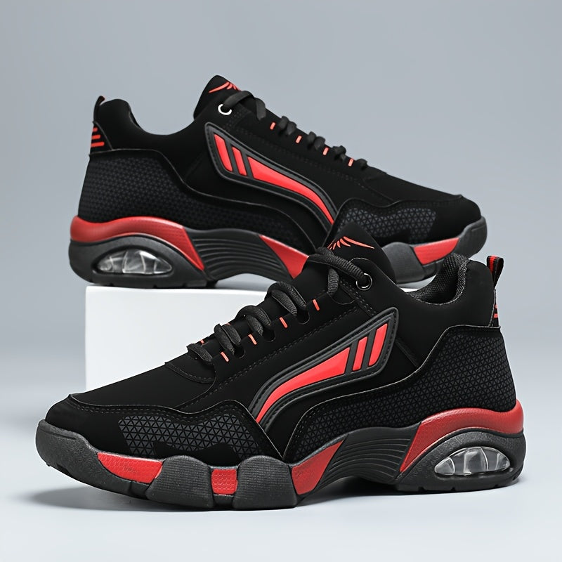 Men's Non-Slip Low-Top Sneakers with Cushioned Round Toe