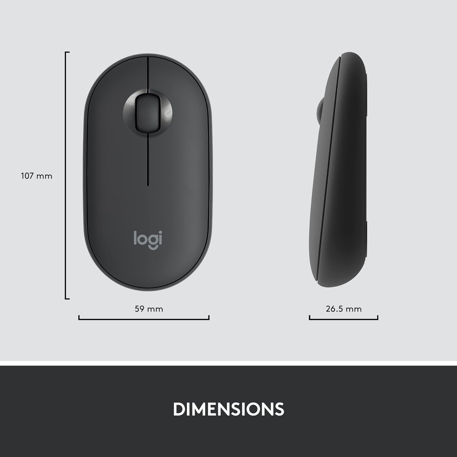 Logitech MK470 Slim Wireless Keyboard and Mouse Combo - Modern Compact Layout, Ultra Quiet, 2.4 Ghz USB Receiver, Plug N' Play Connectivity, Compatible with Windows - Graphite