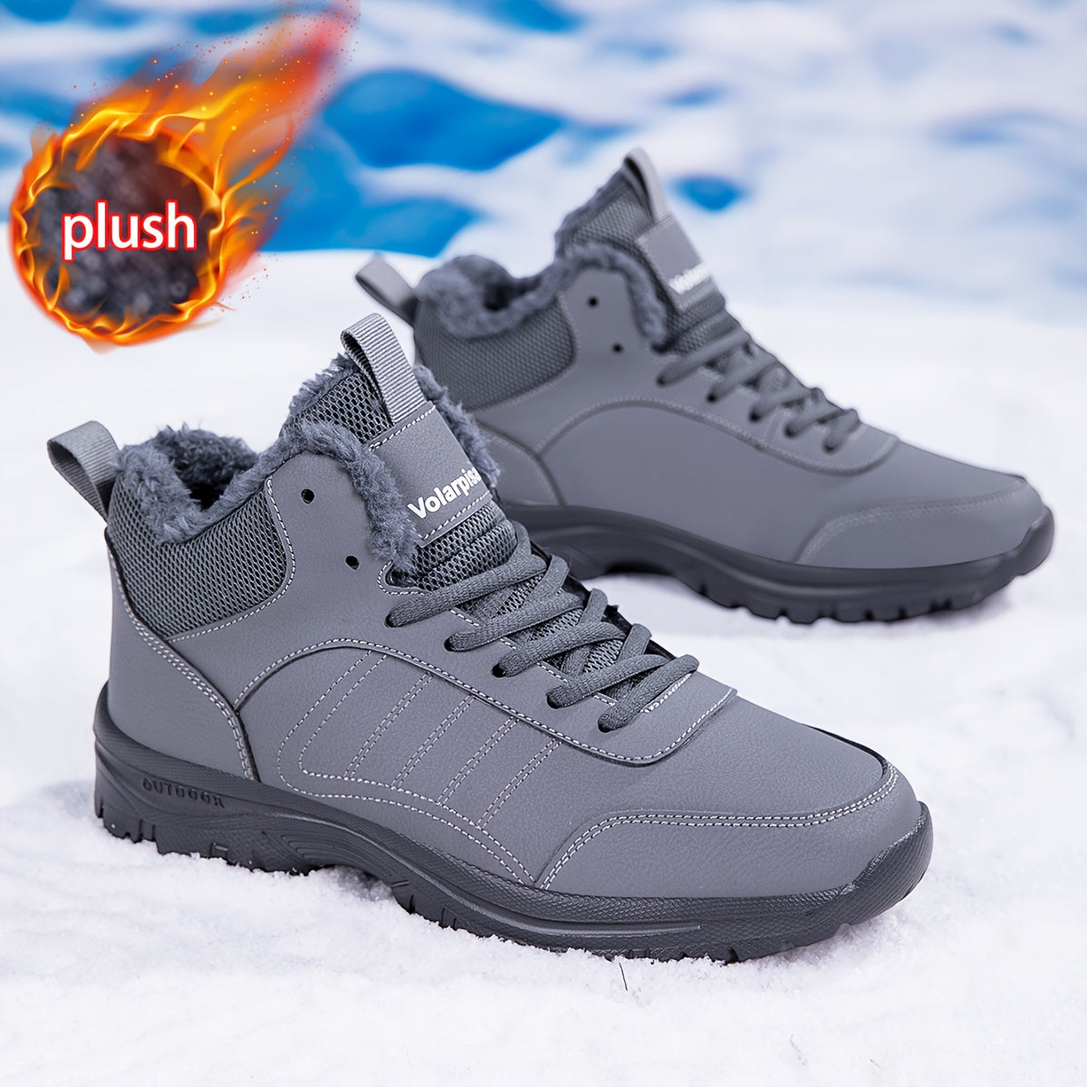 VOLARPISADA Կանացի և տղամարդու (ունիսեքս) ձմեռային ձնագնացքներ - ցրտադիմացկուն, հաստացված, տաք, ռելիեֆային ներբան, միկրոֆիբրե նման վերին մաս - ամուր կլոր քիթ սառույցի, արշավի, դահուկի համար - մեծ չափսեր հասանելի են (Ապրանքանիշ)