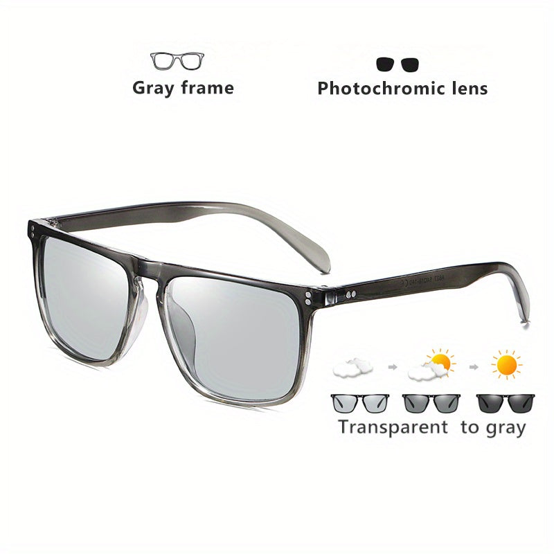 Photochromic Full Rim Sunglasses for Men and Women, UV Protection