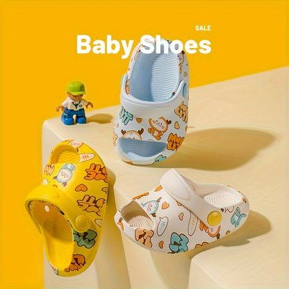 TATAMIDEER Unisex Kid's Open Toe Breathable Slippers, Comfy Non Slip Adorable Slides For Boy's & Girl's Outdoor Activities
