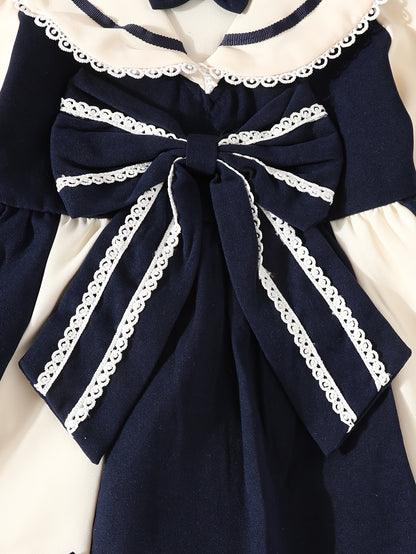 Լոլետա աղջիկների արքայադստեր զգեստ՝ բրդյա աստառով, ձմեռային սպասուհի փոքրիկ աղջիկների համար, երեկույթի հանդերձանք քոլեջի ոճով