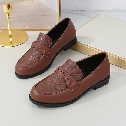 Boys' English Style Plaid Loafers Soft Sole Casual Shoes
