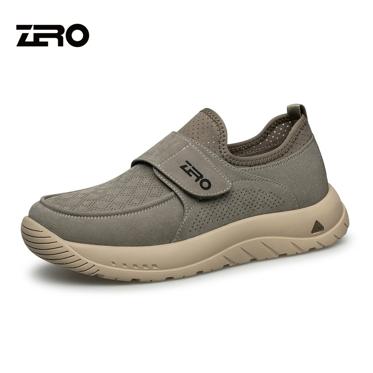Men's Breathable Casual Canvas Shoes with Hook and Loop Fastener