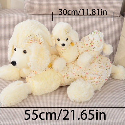Simulation Poodle Plush Toys Cute Soft Poodle Stuffed Animal Plush Doll KaWai Cute Expression Emotional Companion Plush Toys Room Decorations Birthday And Holiday Gifts for Girls And Boys Easter Valentine's Day Gift
