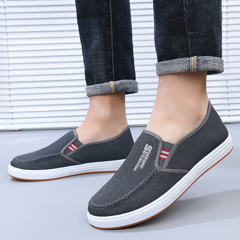 Men'S Casual Slip-On Loafers | Fabric Upper, PVC Sole, Slip-Resistant, Lightweight and Comfortable, Ideal for Daily Wear, Training, and Parties - ayq