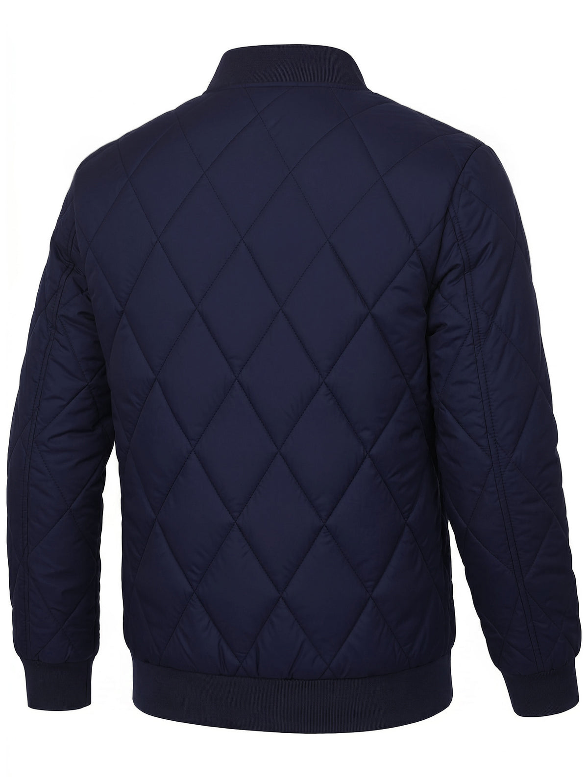 Men's Casual Padded Baseball Collar Coat with Chest Print