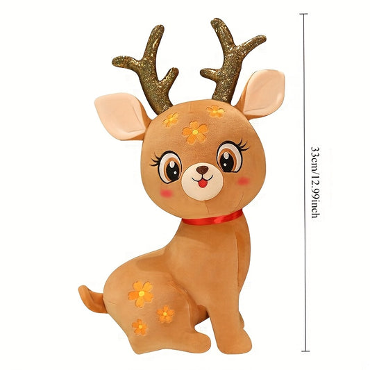A 33Cm/12.9In Plush Moose Toy, Perfect As a Gift for Day, Valentine'S Day, Or Christmas, Ideal for Friends