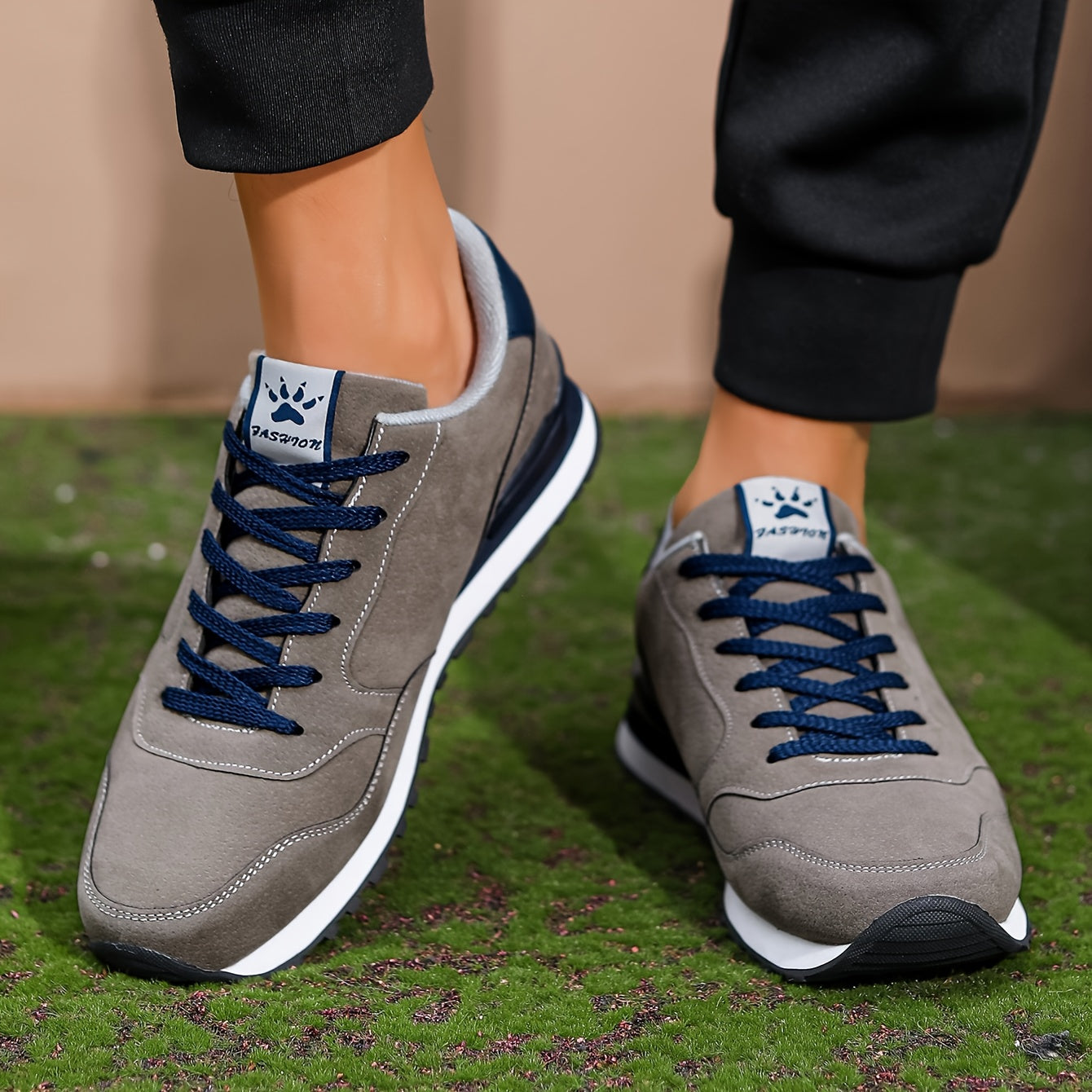 Men's Forrest Gump Sneakers, Round Toe Low-Top Casual Lace-Up Sneakers, Low Heel, Men's Fashionable Minimalist Style, Casual Adult Outdoor Sports, Shopping, Travel, All-Season Men's Sneakers - ayq