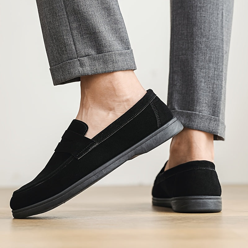 Men's Lightweight Slip-On Casual PU Loafers for All Seasons