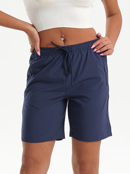 Men's Multi-Pocket Three-Quarter Summer Shorts with Zippers
