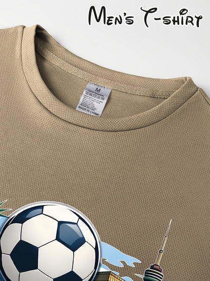 Men's 2026 World Cup Casual Landmark Print Polyester T-Shirt