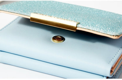 1pc, Women's Luxury High-Quality Wallet, Multi-Functional Multi-Card Slot Exclusive Coin Purse, Portable Compact Versatile Travel, Gorgeous Small Sequins, Exquisite Lady Gentle Style, Unique Design, Metal Snap Closure, Solid