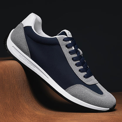Men'S Casual Sneakers - Navy & Gray, Breathable, Anti-Sweat, Soft Sole, Durable, Lace-Up Design, All-Season Comfort, Outdoor & Casual Wear, Casual Footwear | Modern Casual Sneakers | Comfortable Footwear