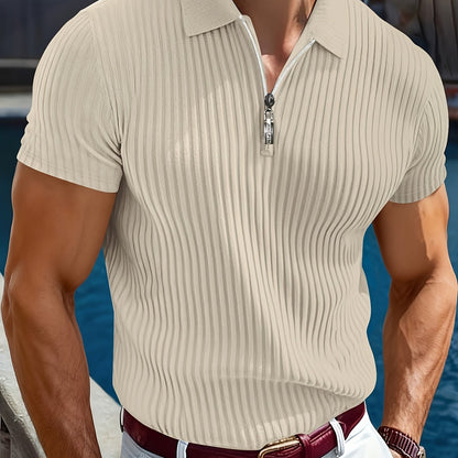 Men'S Summer Casual Short-Sleeve Outdoor Street Polo Shirt, Breathable And Comfortable T-Shirt - ayq