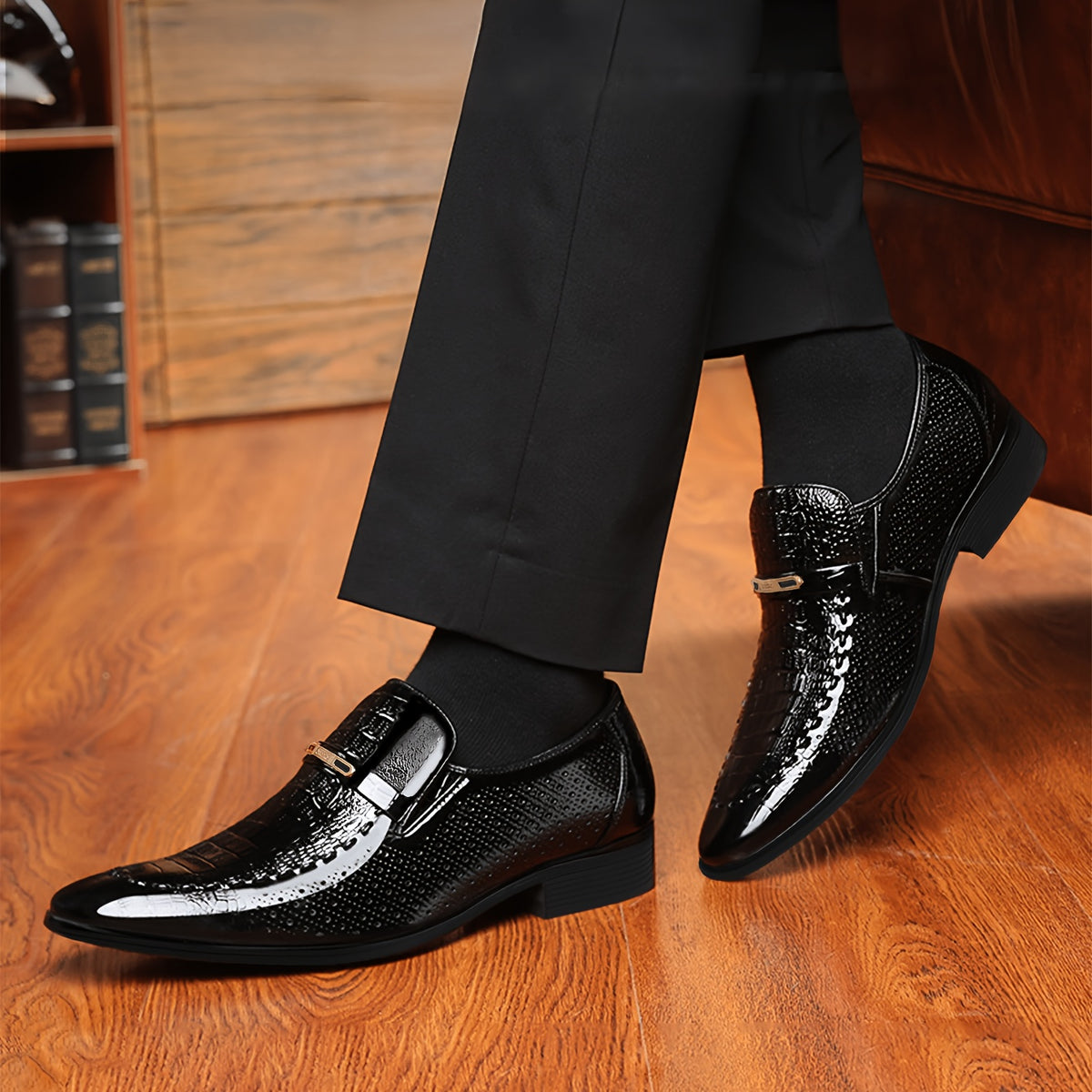 Men's Oxford Dress Shoes - Breathable Low-Top Business & Casual