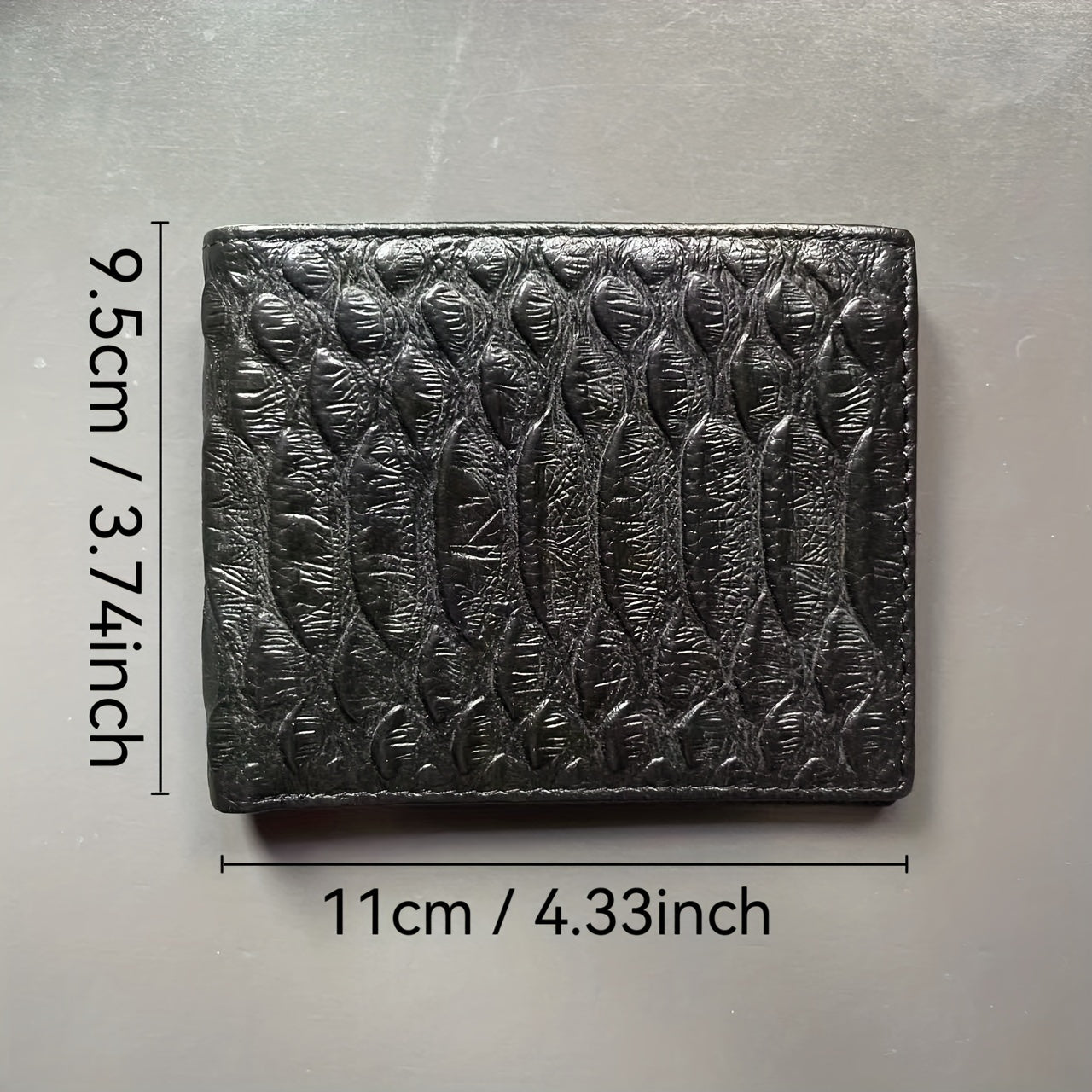 Men'S Premium First-Layer Leather Wallet with Crocodile Pattern - ayq