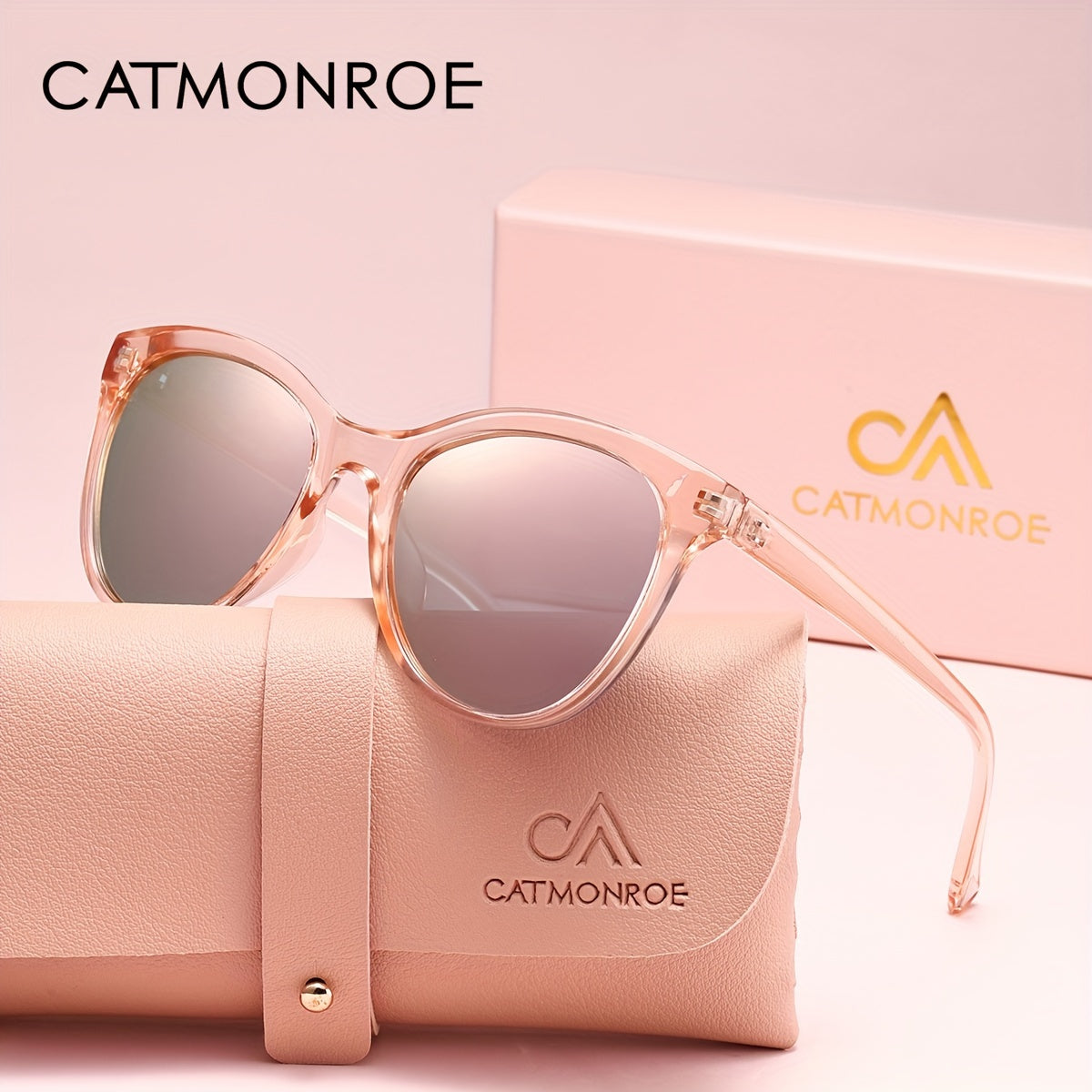 Cat Eye Sunglasses for Women, Ultra-Light Polycarbonate Frame