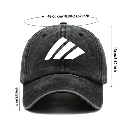Men's Casual White Slashes Baseball Cap for All Seasons