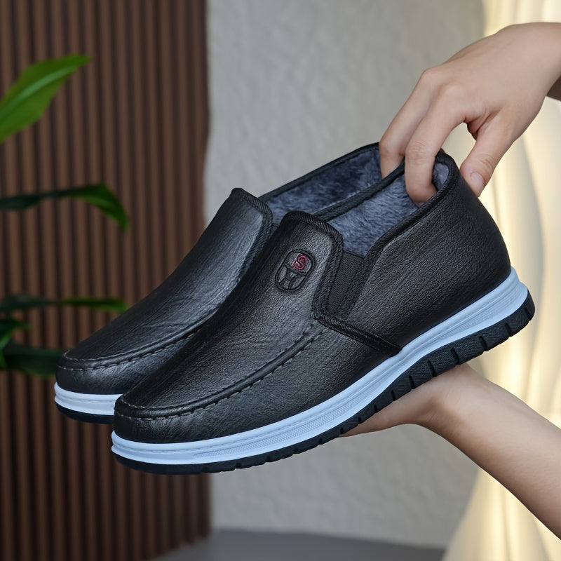 Men’s Winter Casual Slip-On Shoes with Warm Fleece Lining