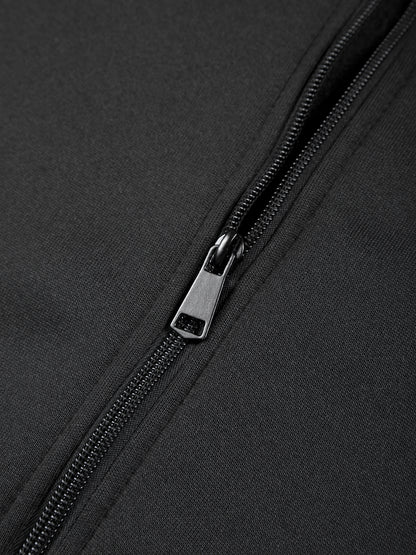 Տղամարդու միագույն բրդյա բաճկոն՝ կանգնած օձիքով, կայծակաճարմանդով, երկար թևքերով, սպորտային, առանց գլխարկի, մեծ կողային գրպաններով, հարմար է ամենօրյա կրելու, բացօթյա գործունեության, լեռնագնացության համար