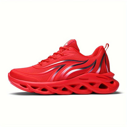Men's Fashionable Breathable Sneakers - Casual Athletic Footwear for Every Season, Lace-Up with EVA Sole - ayq