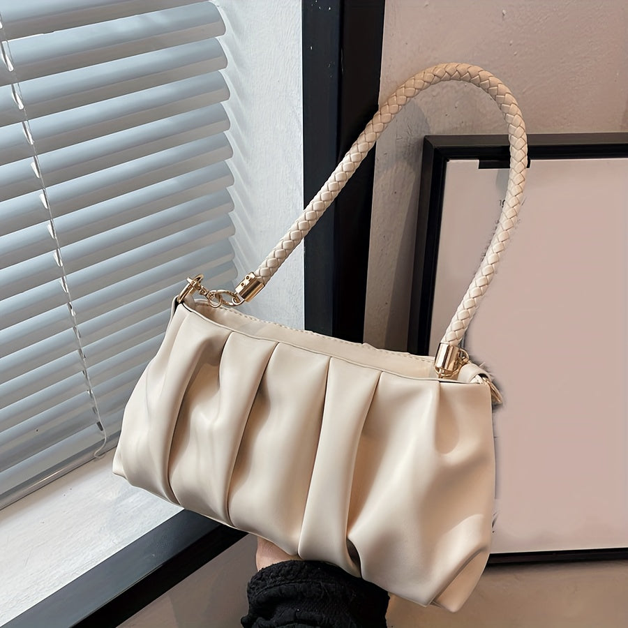 CAHVIN KOEINZ կանացի ձեռքի պայուսակ՝ կնճռոտված - բազմագույն (/ / /սպիտակ/)՝ ուսից և ուսից կրելու համար, կայծակաճարմանդով փակվող և յուղով ներկված եզրերով՝ ամենօրյա օգտագործման համար, առօրյա, ճանապարհորդության համար - էլեգանտ նվեր