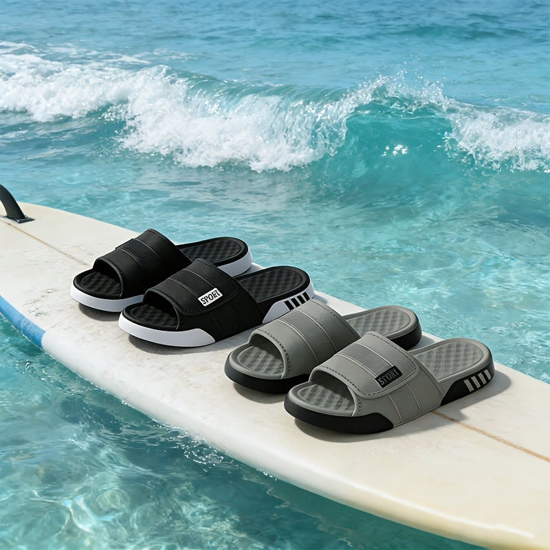 Men's Summer EVA Slides | 1pc Molding Breathable Cool, Multi-Color for Beach Water Play Bath Travel - ayq