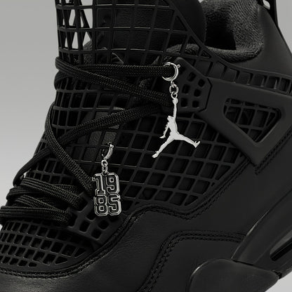Air Jordan 4 Net Women's Mid-Top Sneakers in Black Leather