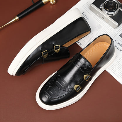 Men's Casual Slip-On Business Shoes with Rubber Sole