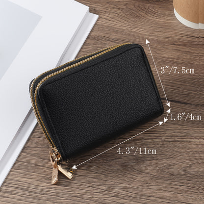 Compact Women'S Wallet, Color Coin Pouch, Stylish Zippered Card Case, Multi-Functional Small Bag for Keys And Money