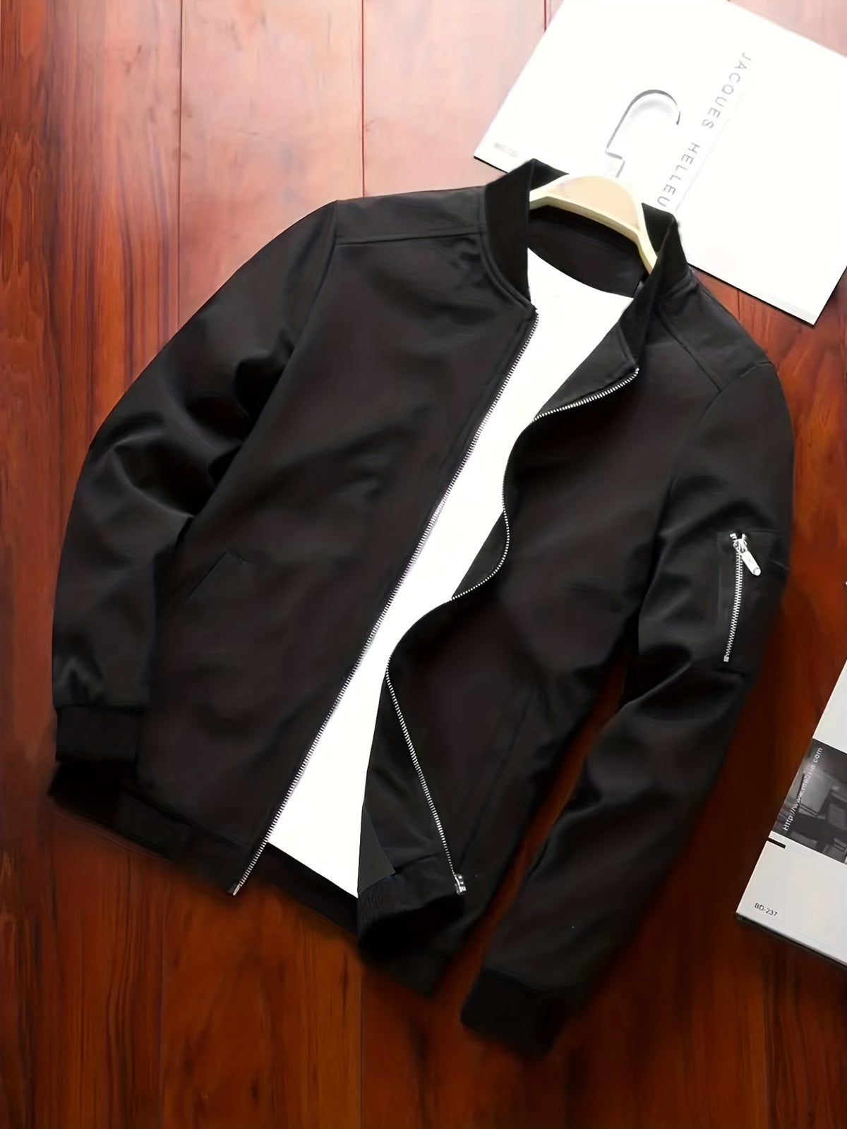 Men's Casual Zipper Multi-Pocket Baseball Jacket