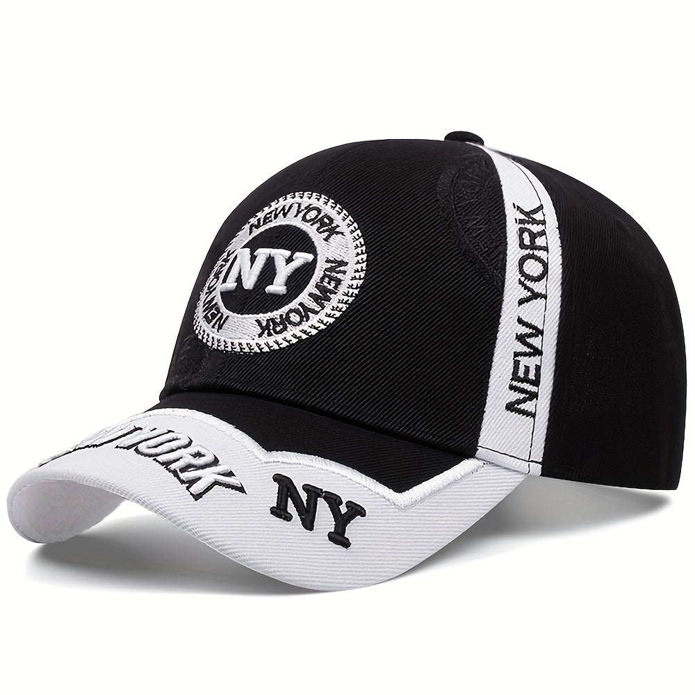 NY Embroidered Lightweight Baseball Cap with Adjustable Strap