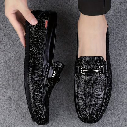 Men's Casual Penny Loafers Slip-On Leather Driving Shoes