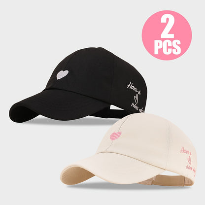 Breathable Ponytail Baseball Caps for Kids - Spring/Summer